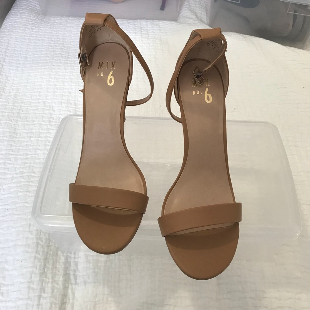Classic tan stiletto sandals